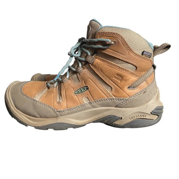 KEEN Women's, Circadia Mid Waterproof Hiking Boot Toasted Coconut North Atlantic - Picture 4 of 8